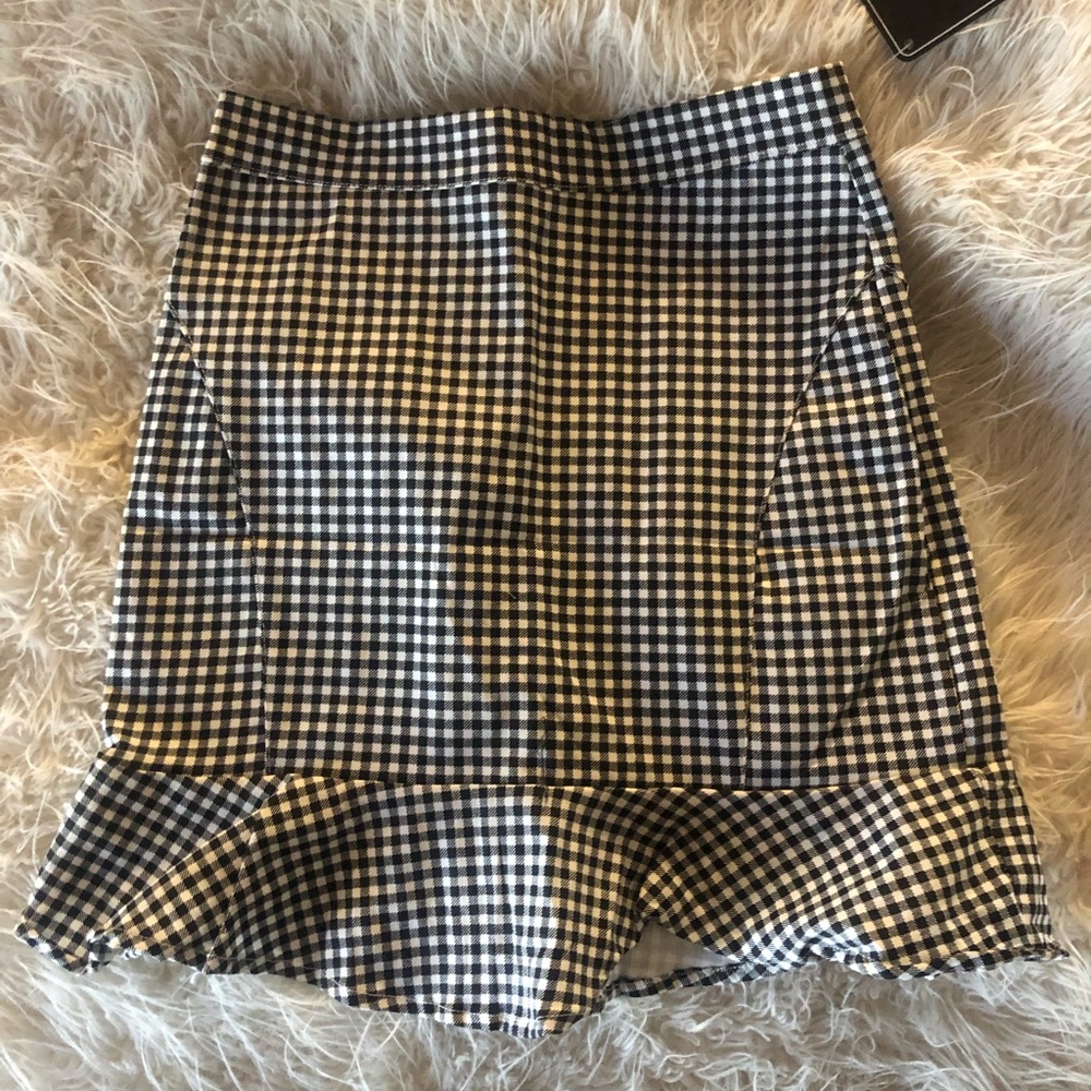 Black and White Checkered mini skirt